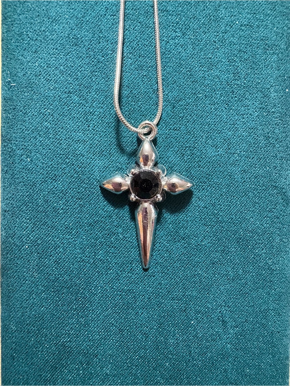 Silver Cross Pendant Necklace